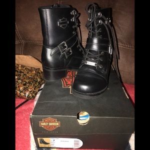 Women's Black Leather riding Boots